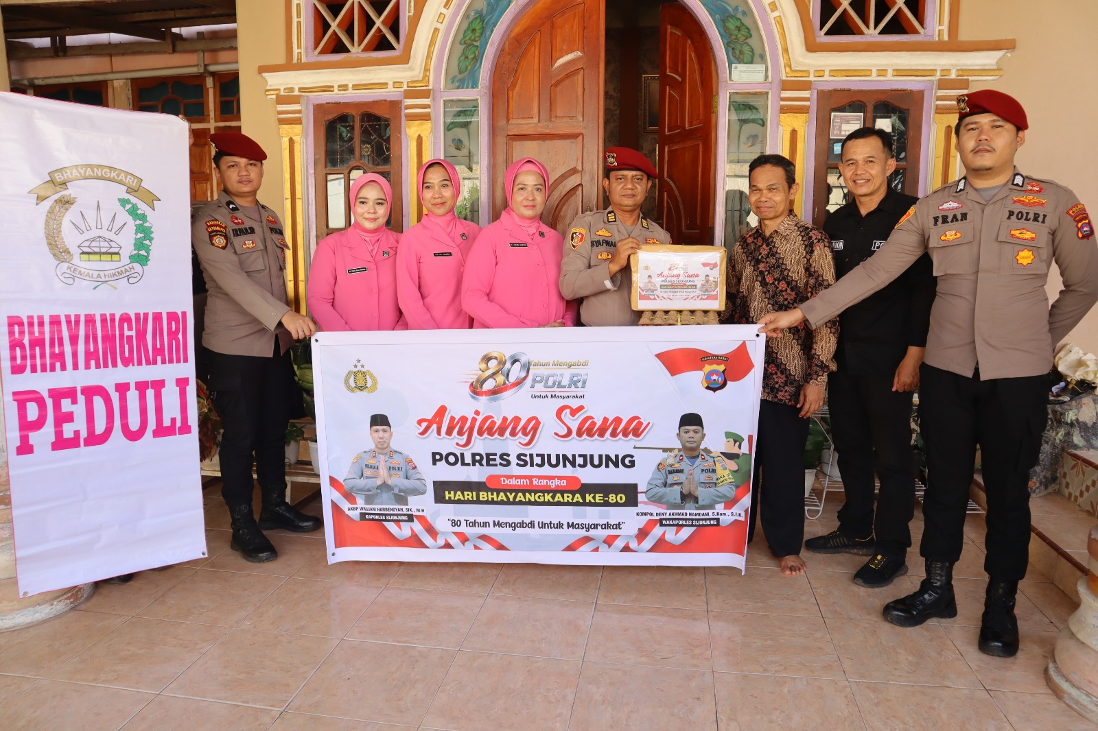 Peringatan HUT Bhayangkara ke-80, Kapolres Sijunjung melalui Kasat Narkoba gelar Anjang Sana kepada Purnawirawan Polri