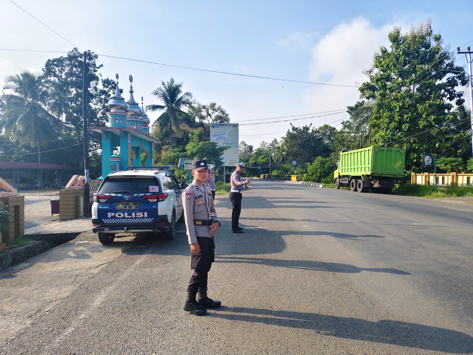 Agar Kamseltibcar Aman, Tertib dan Lancar, Personel Sat Lantas Polres Sijunjung Laksanakan Kegiatan Preventif Pagi