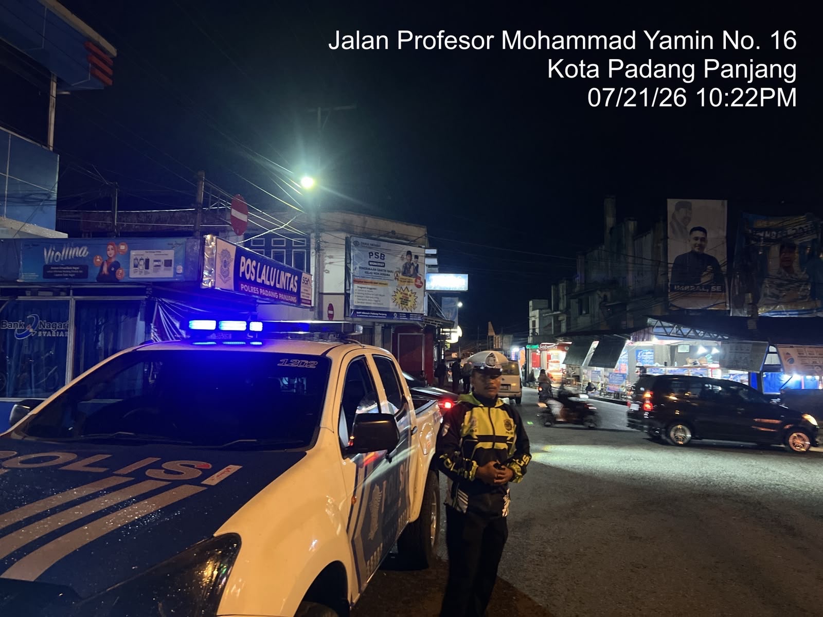 Polres Padang Panjang Intensifkan Blue Light Patrol, Antisipasi Balap Liar dan Cegah Kecelakaan Lalu Lintas