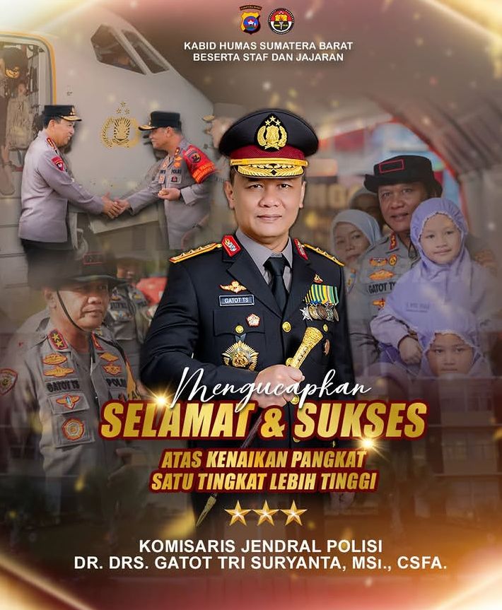 Jabat Sestama Lemhannas, Mantan Kapolda Sumbar Gatot Tri Suryanta Resmi Sandang Komjen Pol