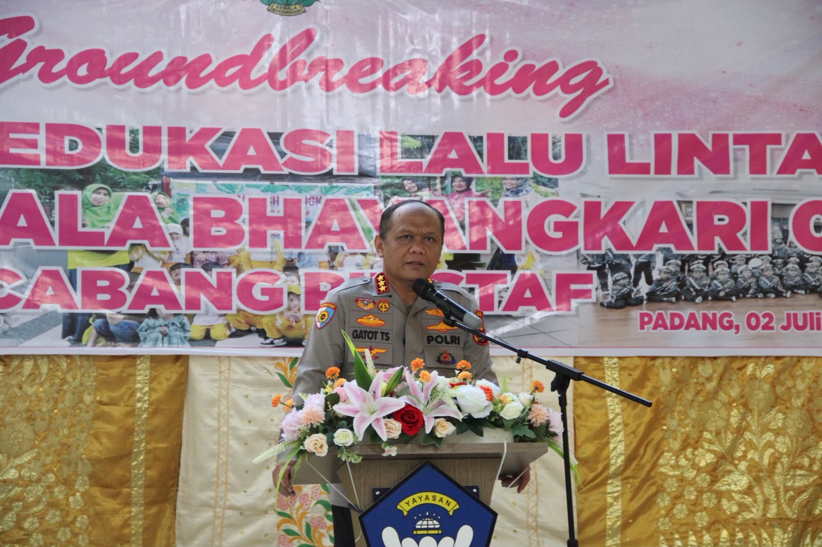 Tanamkan Disiplin Sejak Dini, Polda Sumbar Bangun Taman Lalu Lintas di TK Kemala Bhayangkari