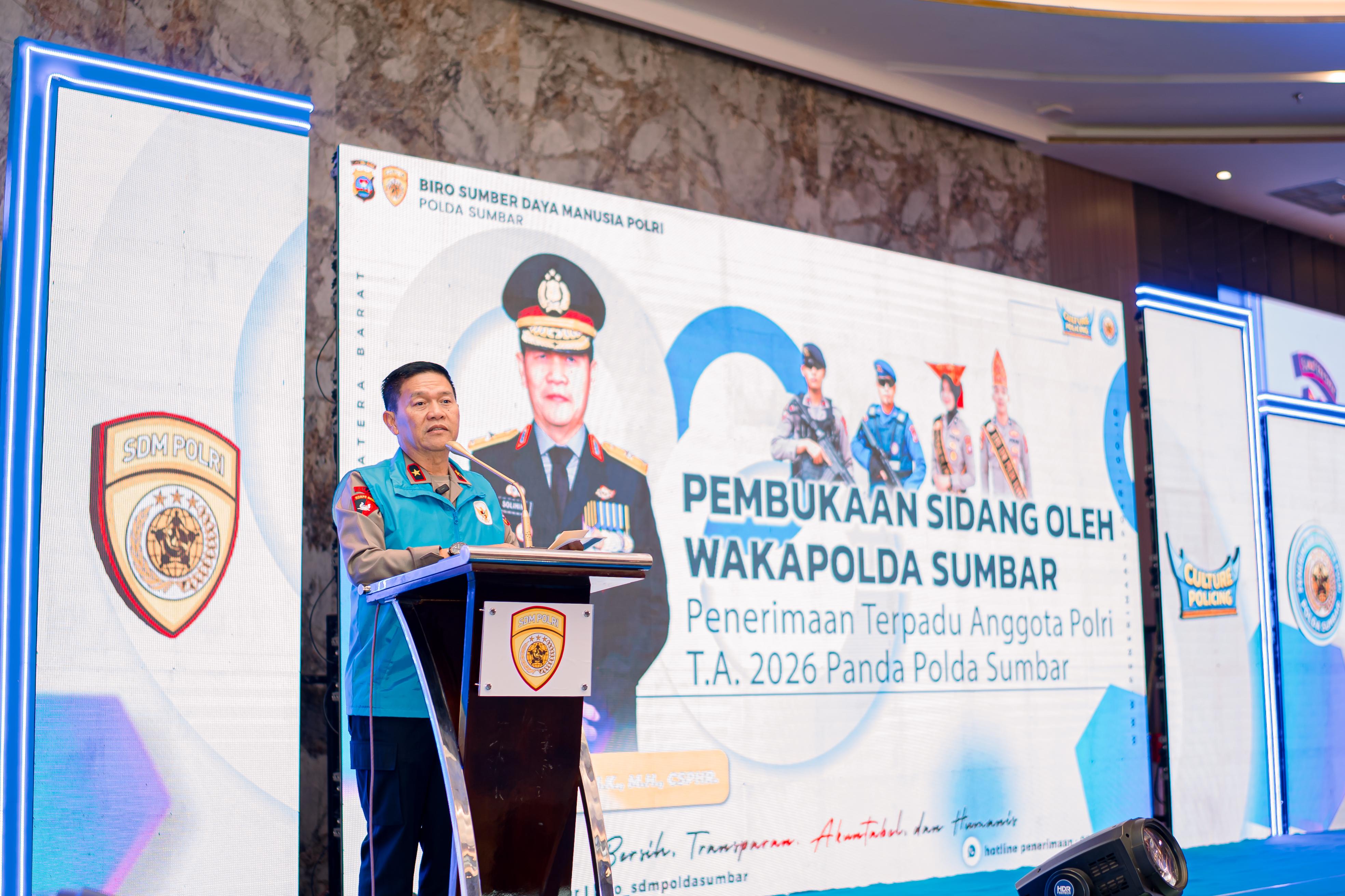 Wakapolda Sumbar Tegaskan Transparansi Rekrutmen Polri pada Sidang Kelulusan Calon Siswa Bintara dan Tamtama