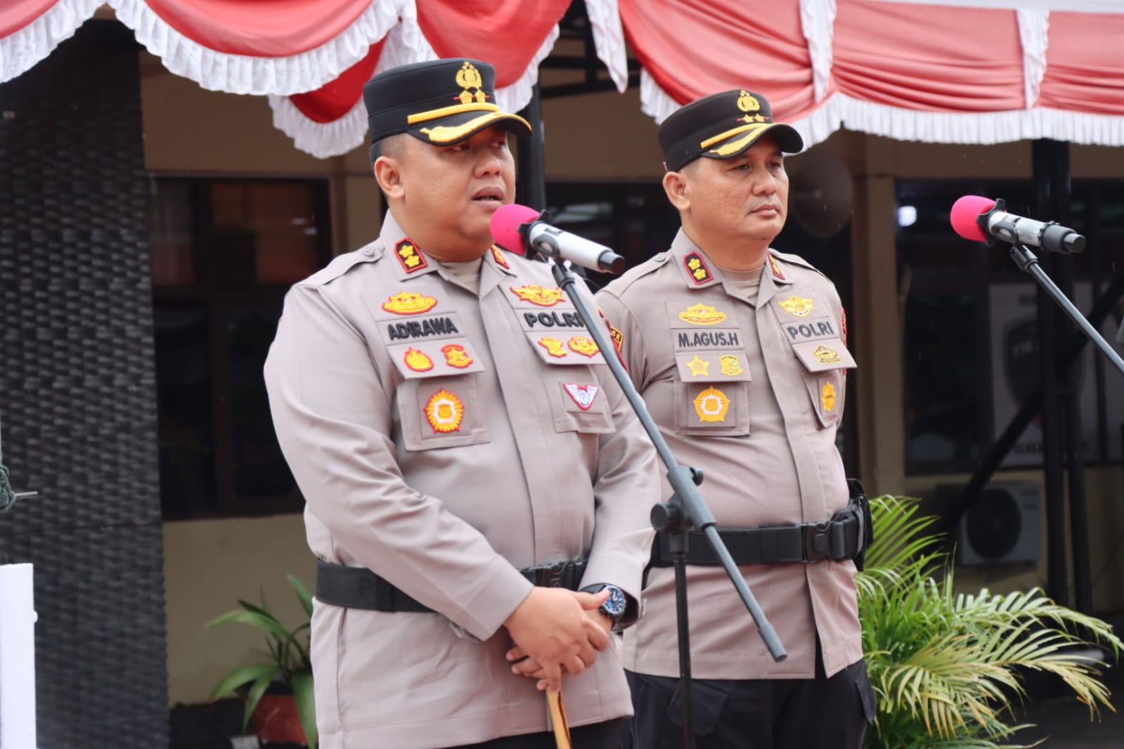Sambut Kapolres Baru Jajaran Polres Pasaman Gelar Farewell and Welcome Parade