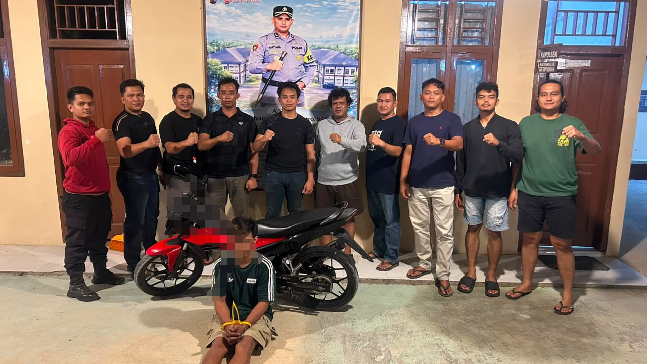 Polsek Sungai Rumbai Tangkap Pemuda Diduga Pelaku Curanmor