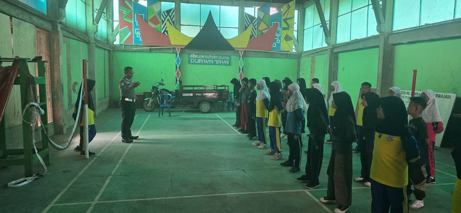 Polsek Harau Latih Baris Berbaris Pelajar SDN 01 Purwajaya, Persiapan Lomba Pocil Tingkat Polda Sumbar