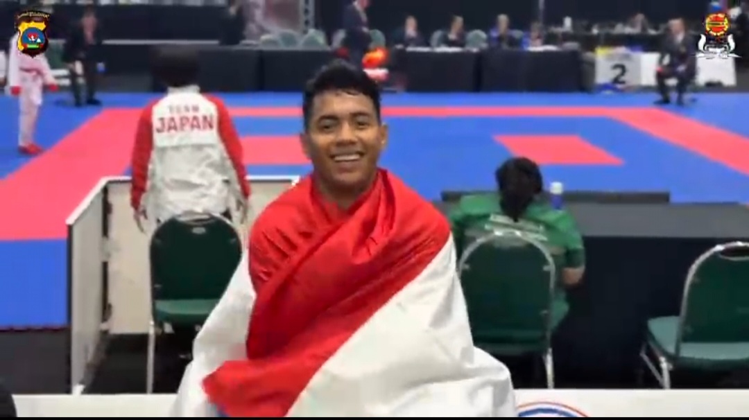 Satbrimob Polda Sumbar Banggakan Indonesia: Bripda Farhan Al Amin Sabet Emas di Thailand Open Karate Championship 2026