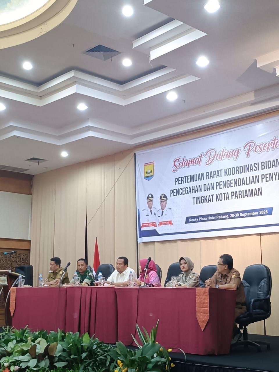 Mewaikili Kapolres Pariaman,Kasidokkes hadiri undangan Rapat Koordinasi Pencegahan dan Pengendalian Penyakit Tingkat Kota