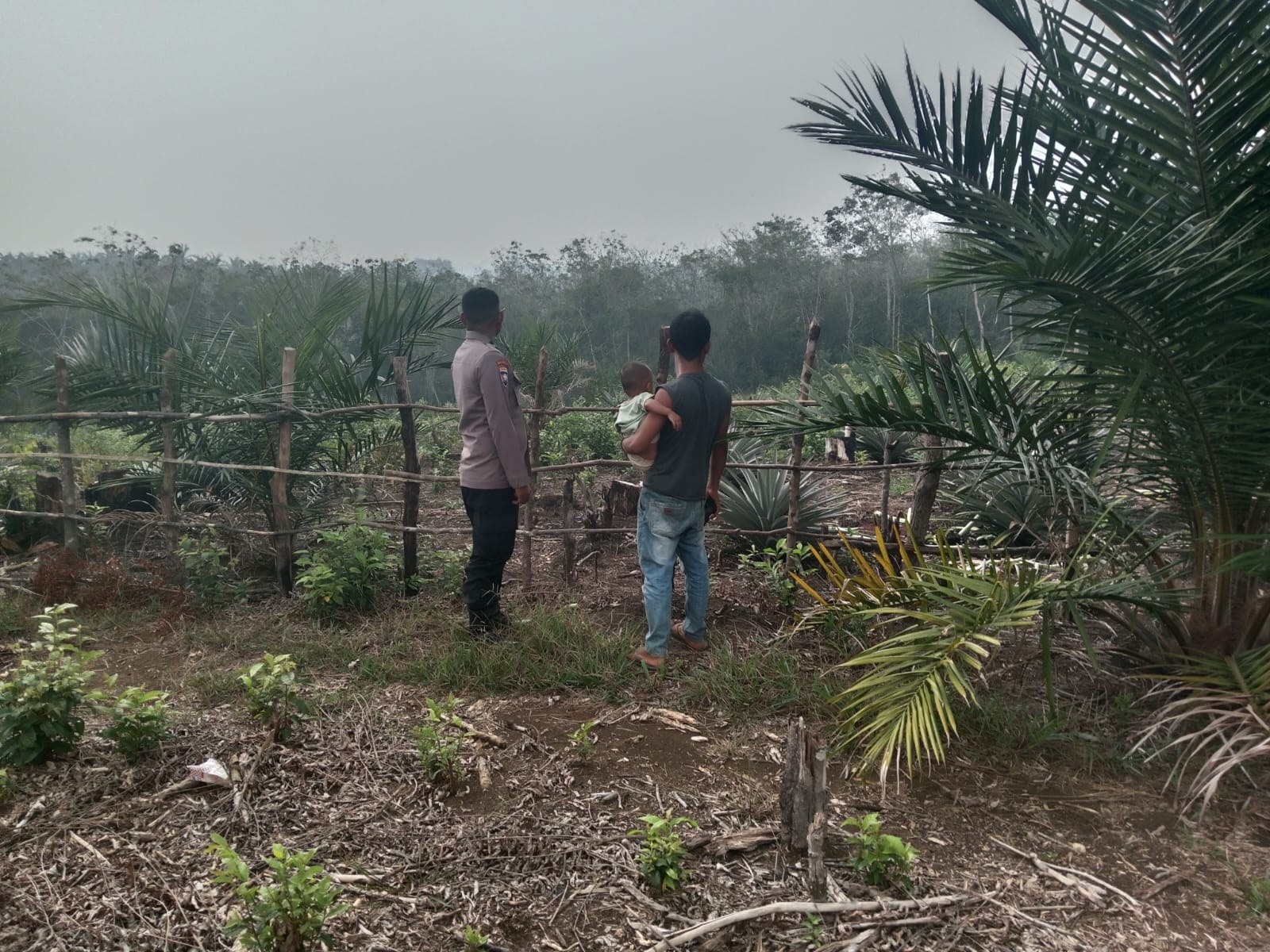 Polres Dharmasraya Cek Titik Api di Nagari Padukuan