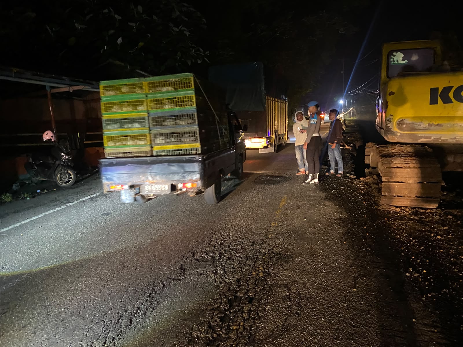 Respons Cepat Laporan 110, Pamapta Polres 50 Kota Datangi Lokasi Kemacetan