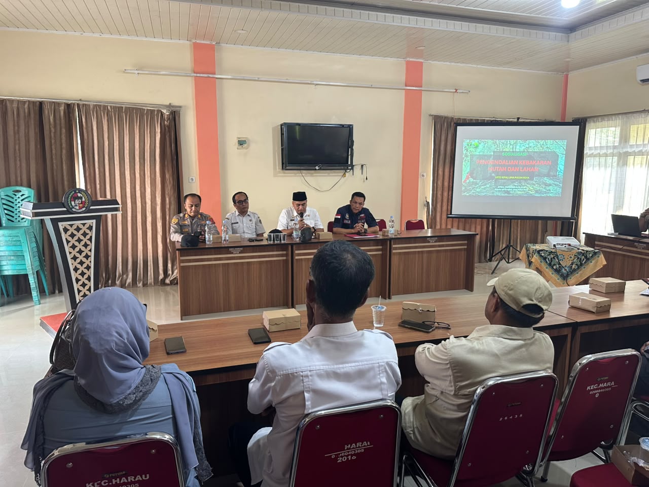 Polres 50 Kota melalui Polsek Harau Ikuti Sosialisasi Pencegahan dan Pengendalian Karhutla