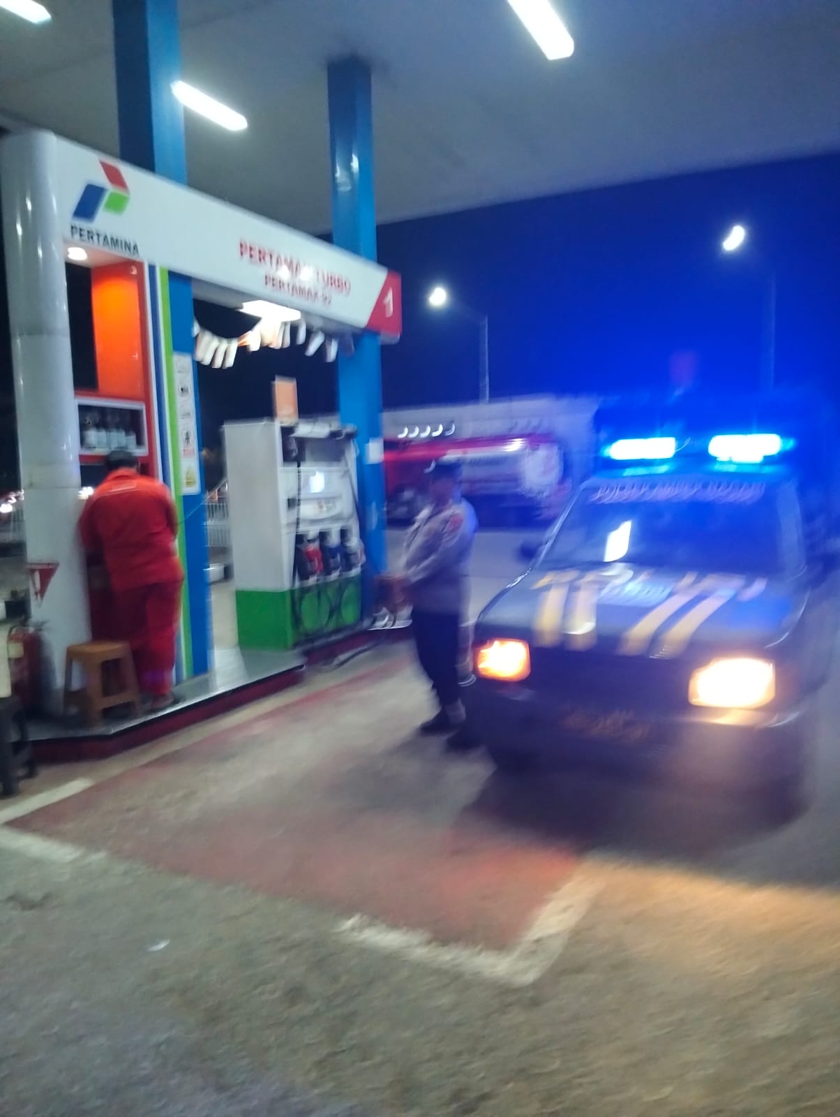 Cegah Aksi Kriminal, Polsek Ampek Nagari Patroli Bank Nagari dan SPBU