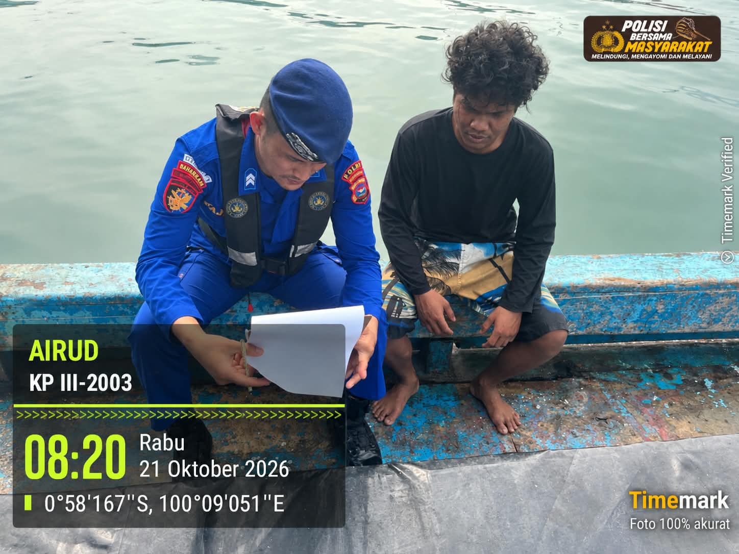 Ditpolairud Polda Sumbar Periksa Kapal Nelayan dan Imbau Pentingnya Keselamatan Berlayar