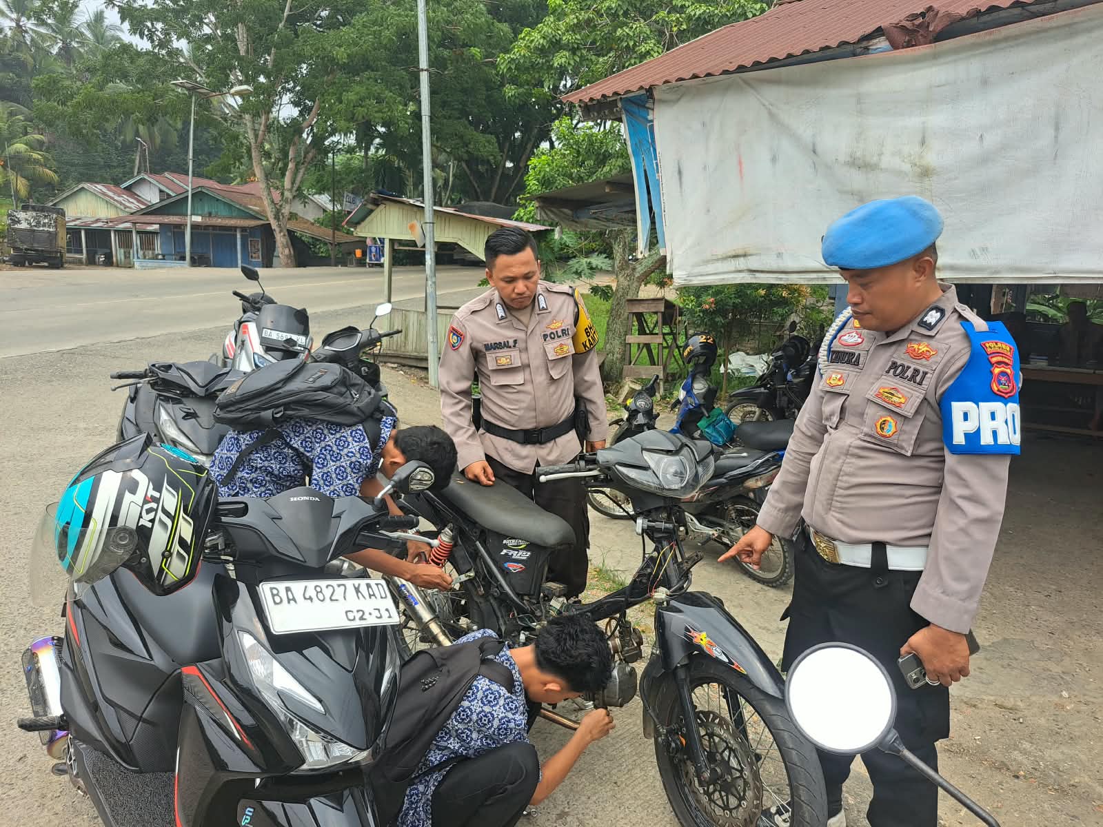 Polres Sijunjung Bersama Polsek Jajaran Tertibkan Knalpot Brong, Jaga Kenyamanan Masyarakat