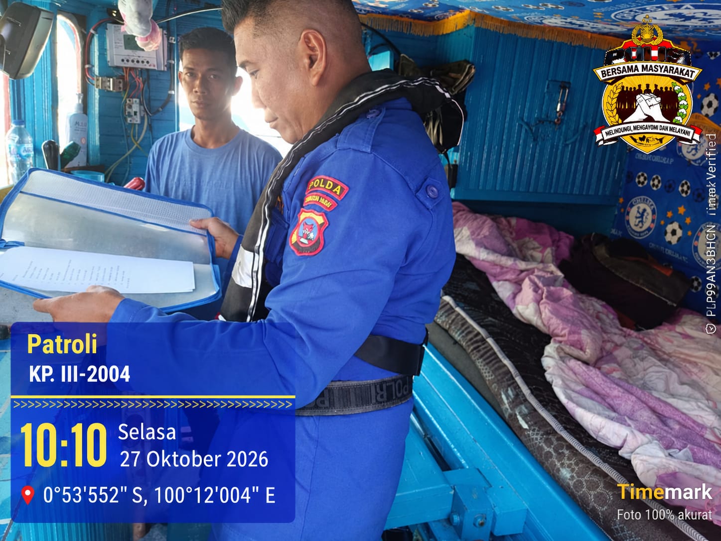 Jaga Kondusivitas Laut Kota Padang, Ditpolairud Polda Sumbar Gelar Patroli Rutin dan Sosialisasi Keselamatan Berlayar